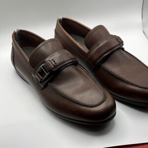 Salvatore Ferragamo Dark Brown Leather Loafers